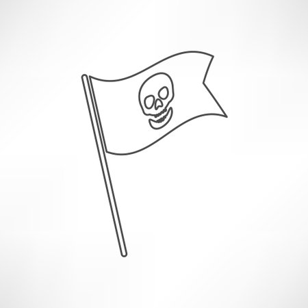 Skull icon isolatedのイラスト素材