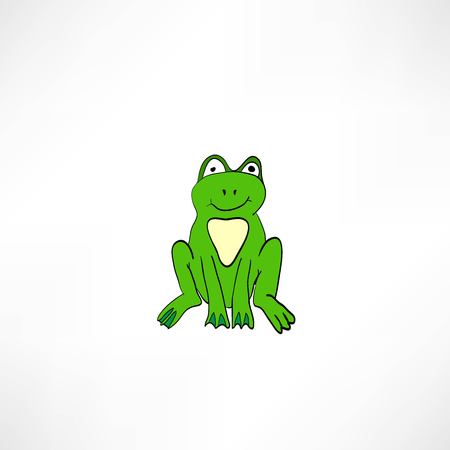 funny cartoon frogのイラスト素材