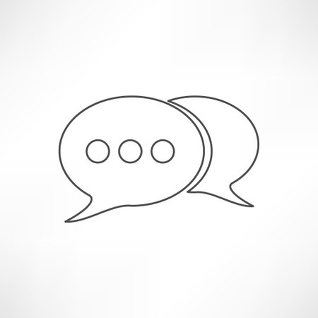 line speech bubbleのイラスト素材