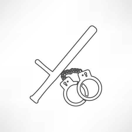 Vector illustration of isolated modern police iconのイラスト素材