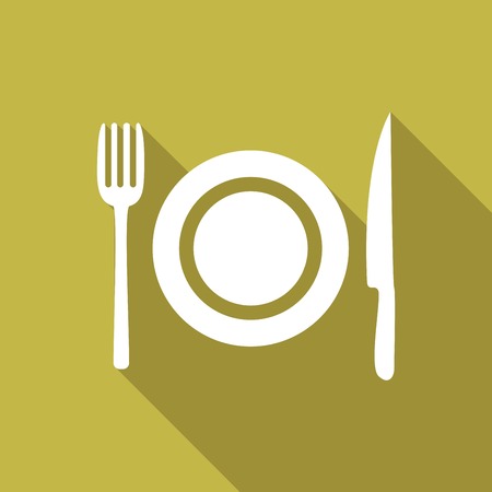 restaurant menu retro poster with a long shadowのイラスト素材