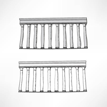 Stylized Greek columnsのイラスト素材