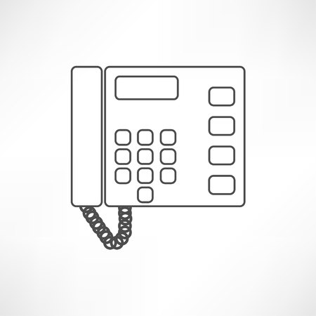 Telephone vector icon isolatedのイラスト素材