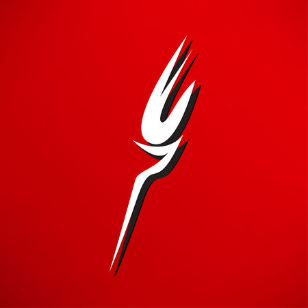 Burning torch iconのイラスト素材