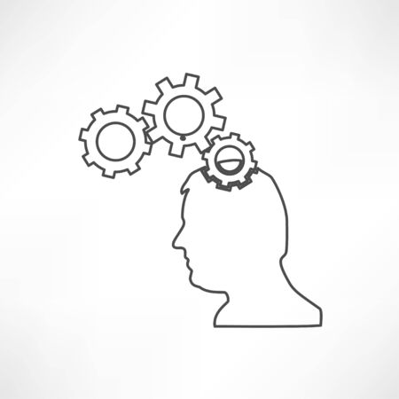 Gear head iconのイラスト素材