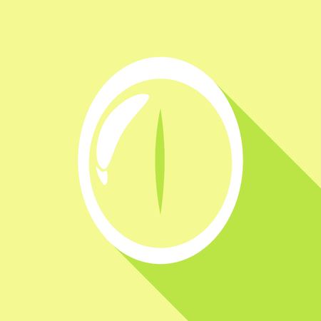 Icon eye with a long shadowのイラスト素材
