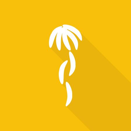 banana icon with a long shadowのイラスト素材