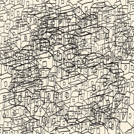 City seamless patternのイラスト素材