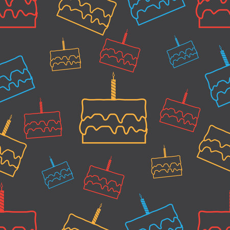 Cake seamless pattern background