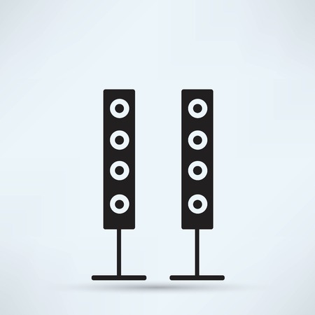 modern black icon subwooferのイラスト素材