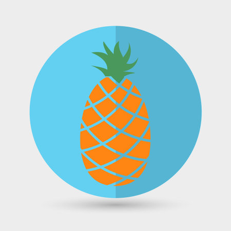 pineapple iconのイラスト素材