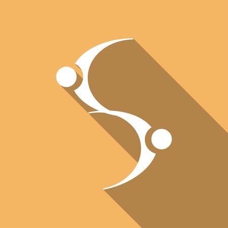 Hands Deal Design Icon  with a long shadowのイラスト素材