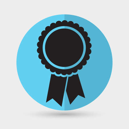 badge with ribbons iconのイラスト素材