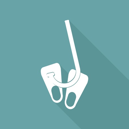 Icon Diver on long shadowのイラスト素材