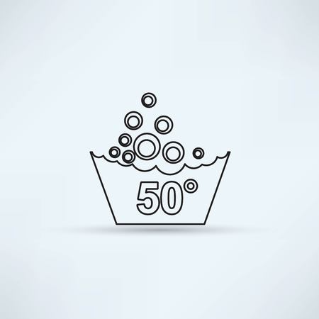 Set of washing symbols iconのイラスト素材