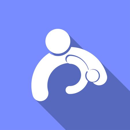 Hands Deal Design Icon  with a long shadowのイラスト素材