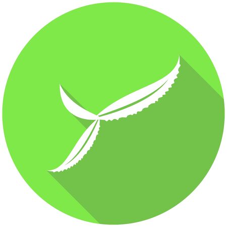 Icon leaf with a long shadowのイラスト素材