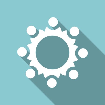 Hands Deal Design Icon  with a long shadowのイラスト素材