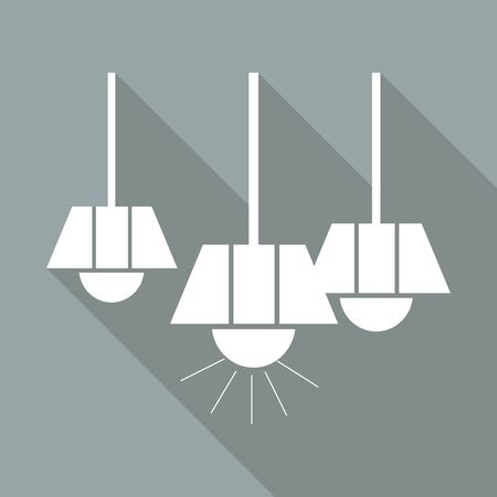 Icon Light bulb on long shadowのイラスト素材