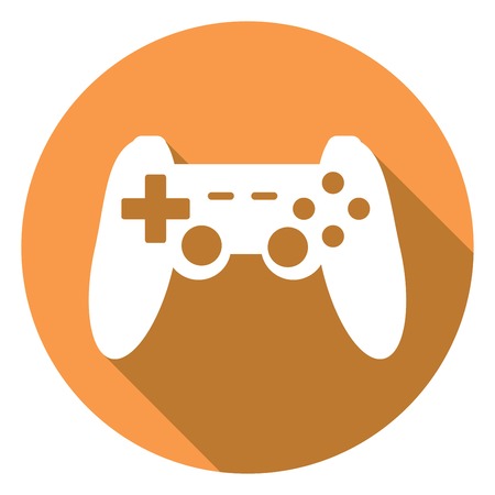 game joypad icon with a long shadowのイラスト素材
