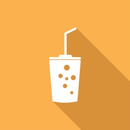 Fast food icon with a long shadowのイラスト素材