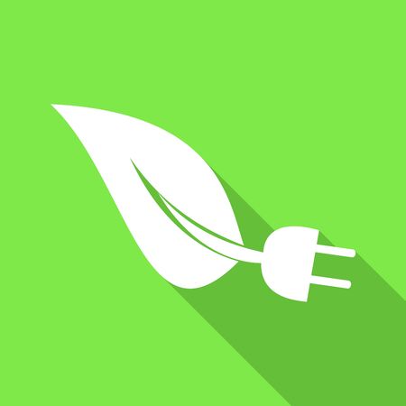 Icon leaf with a long shadowのイラスト素材