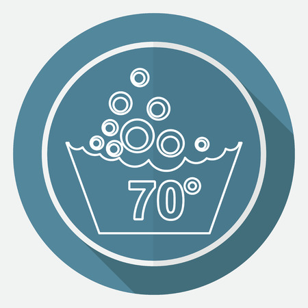 Set of washing symbols iconのイラスト素材