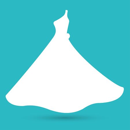 Woman dress sign icon. Elegant clothes symbolのイラスト素材