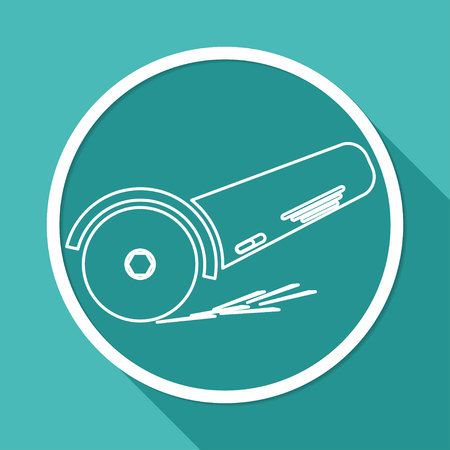 Simple icon angle grinderのイラスト素材