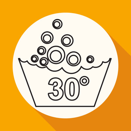 Set of washing symbols iconのイラスト素材