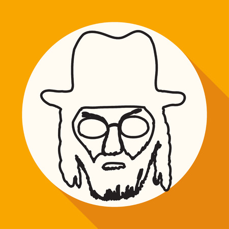 Person with glassesのイラスト素材