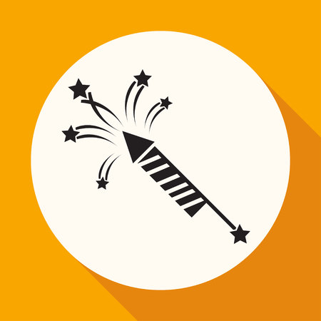 Fireworks rockets sign icon. Explosive pyrotechnic device symbolのイラスト素材