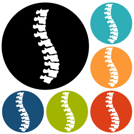 Spine diagnostics symbol designのイラスト素材