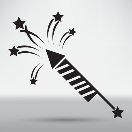 Fireworks rockets sign icon. Explosive pyrotechnic device symbolのイラスト素材