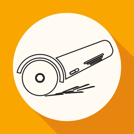 Simple icon angle grinderのイラスト素材