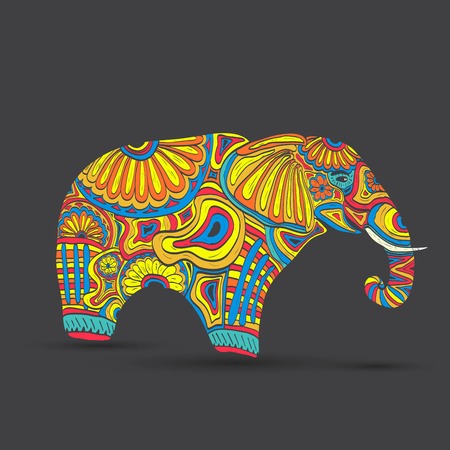 Carved elephantのイラスト素材