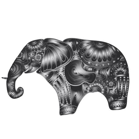Carved elephantのイラスト素材
