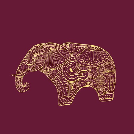 Carved elephantのイラスト素材