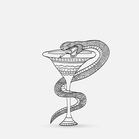 pharmacy snake symbolのイラスト素材
