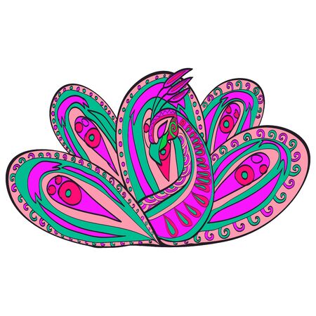 Decorative colorful Peacockのイラスト素材