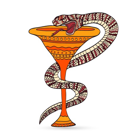 pharmacy snake symbolのイラスト素材