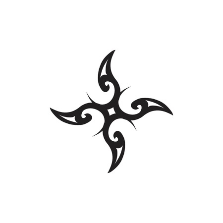 Black Tattoo, Pattern, Ornament on white backgroundのイラスト素材