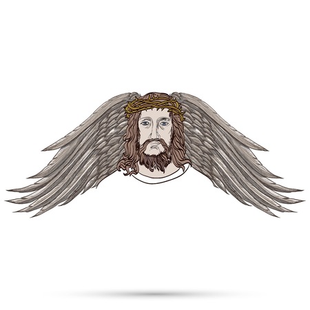 Jesus With Crown Of Thornsのイラスト素材