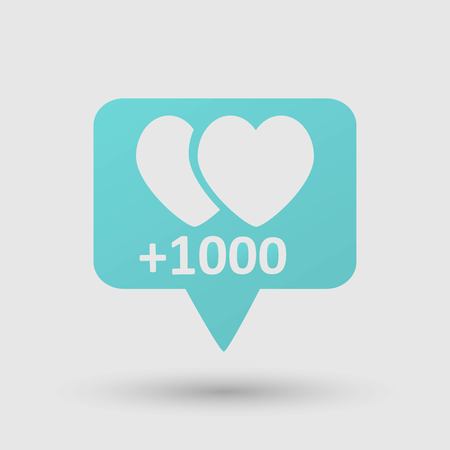 Heart in speech bubble iconのイラスト素材