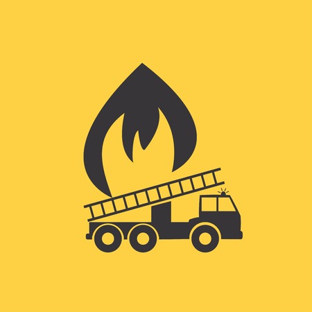 Fire truck iconのイラスト素材