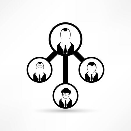 Social Media Circles, Network Illustration, Vector, Iconのイラスト素材