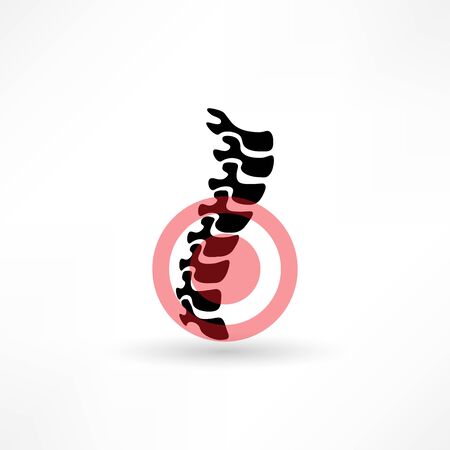 Spine diagnostics symbol designのイラスト素材
