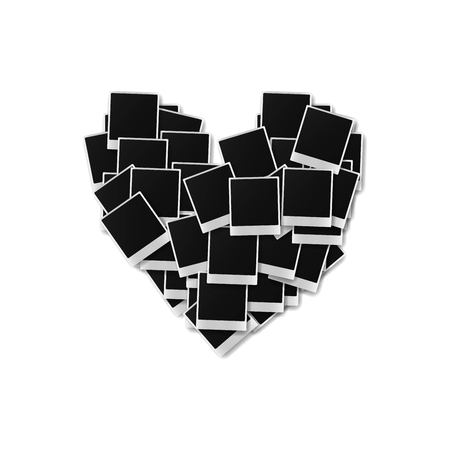 Heart shape made from photo frames, insert your photosのイラスト素材