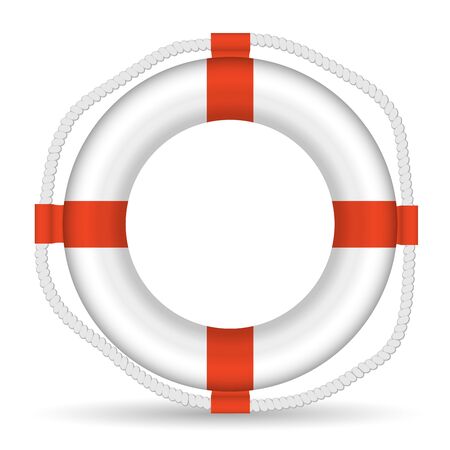 lifebelt, lifebuoy isolated on whiteのイラスト素材