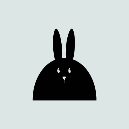 rabbit silhouette - vector illustrationのイラスト素材